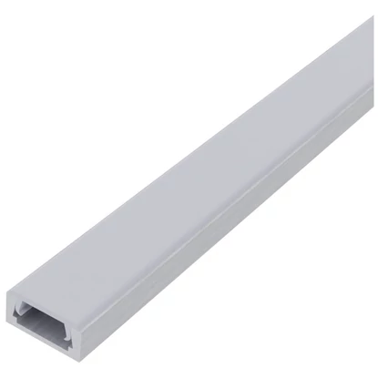 Alu Profil "U" 15.9x7.8mm Falon Kívüli Félig átlátszó (füstös) burával 1m, "szett"