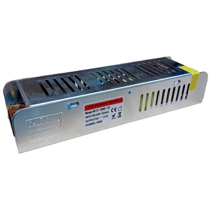 150W, fémházas slim tápegység, LED szalaghoz, IP20, 12V