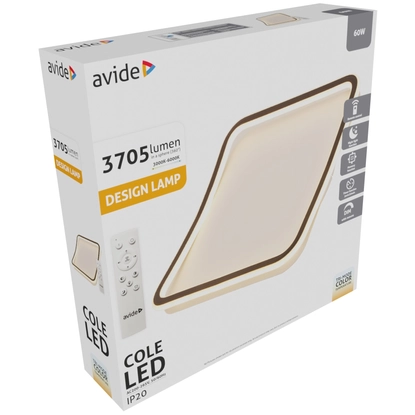 Avide Design Mennyezeti Lámpa Cole 60W RF Távirányítóval (LED, színhőmérséklet állítható, dimmelhető, oyster)