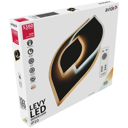 Avide Design Mennyezeti Lámpa Levy 65W RF Távirányítóval (LED, színhőmérséklet állítható, dimmelhető)