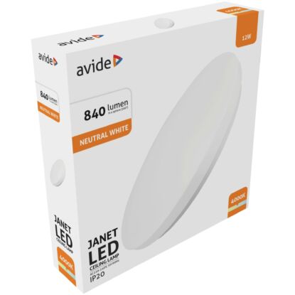 Avide LED Mennyezeti Lámpa Janet 12W 260x60mm NW 4000K (természetes fehér 840 lumen IP20 beltéri)