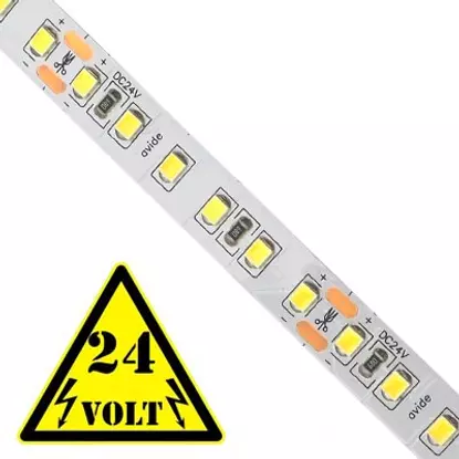 Avide 24V Led szalag (10m, 120 led/m, 2835 SMD, 4000K, természetes fehér, 2400 lumen, belteri, IP20)