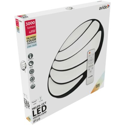Avide LED Mennyezeti Lámpa Helen-CCT 48W távirányítóval, 3000 lumen, 490 mm