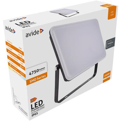 Avide LED Reflektor Slim SMD Keret nélküli 50W NW 4000K, 4750lm, IP65