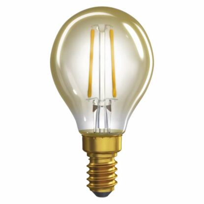 2W Vintage Filament LED izzó  (E14, 170 lumen, meleg fehér, kisgömb)