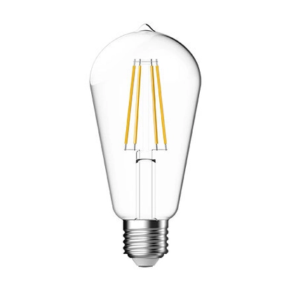 Tungsram 8,5W Edison dekor LED izzó (E27, filament, tiszta üveg, meleg fehér (2700K), 1055 lumen)