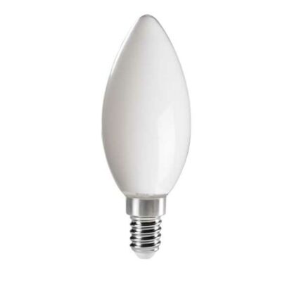 Kanlux XLED 4,5W C35 Gyertya Opál Filament Retro LED izzó (E14, 470 lumen, 4000K, természetes fehér)