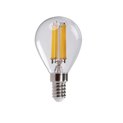 Kanlux XLED 6W G45 Kisgömb Tiszta üveg Filament Retro LED izzó (E14, 806 lumen, 4000K, természetes fehér)