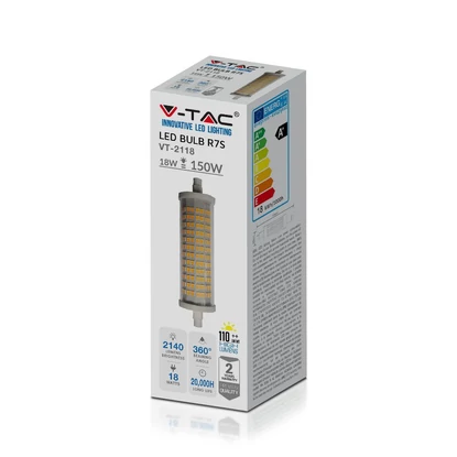 R7S led lámpa 18W, természetes fehér