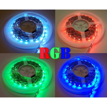 RGB szalag (12V, 60 led/m, 5050 SMD, RGB, beltéri, VT)