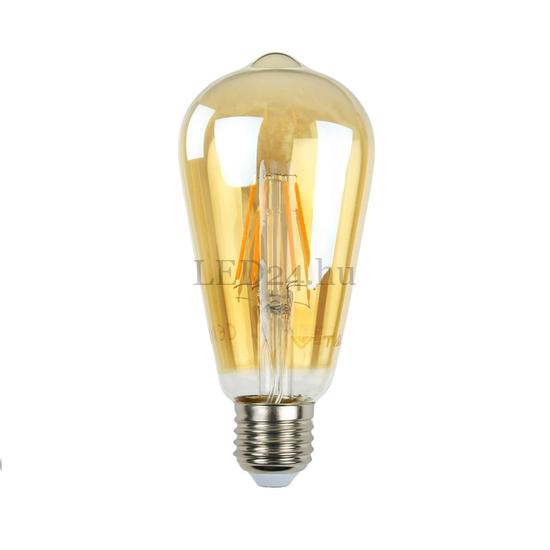 6W Edison filament LED dekor izzó (E27, 2200K)