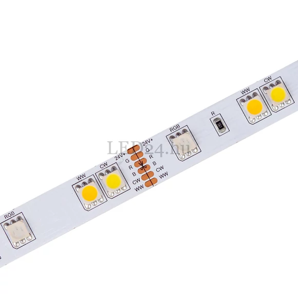 Avide 24V Led szalag RGB+CCT, 5m, 10W/Méter, SMD5050, beltéri, IP20