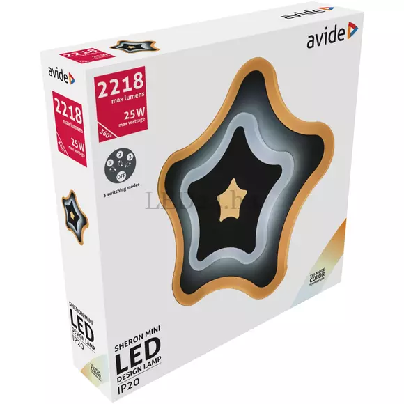25W Avide Sheron mini LED Design mennyezeti lámpa 2218 lumen 