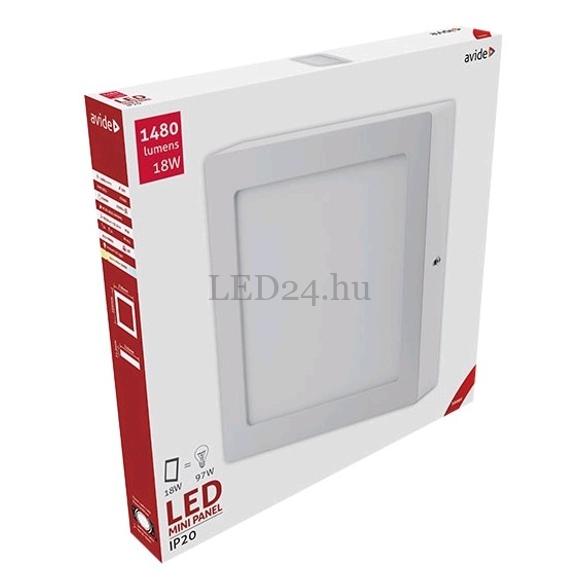 Avide 18w falon kívüli led panel meleg fehér négyzet alakú