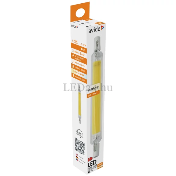 Avide R7S LED 13W fényforrás, természetes fehér, 1100 lumen, IP20