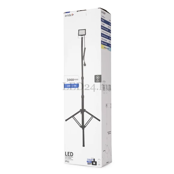 30w fekete slim reflektor tripoddal