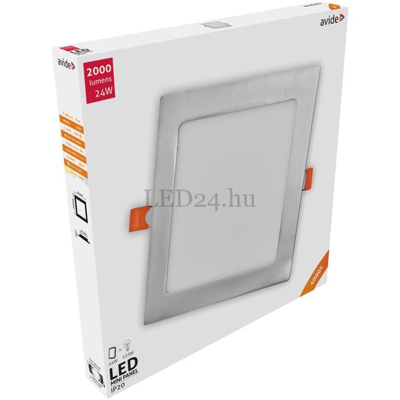 Avide 24w süllyesztett led panel természetes fehér négyzet alakú