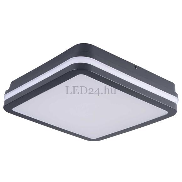 Kanlux Beno led lámpa, 24w, természetes fehér, grafit négyzet, mozgásérzékelős