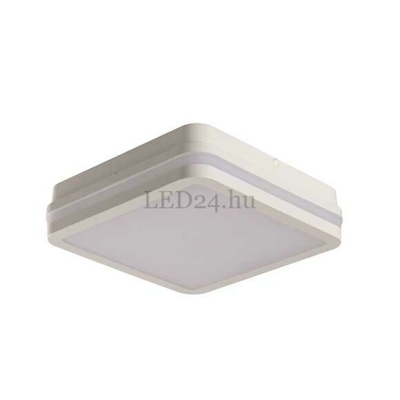 Kanlux Beno led lámpa, 18w, természetes fehér, fehér négyzetes, mozgásérzékelős