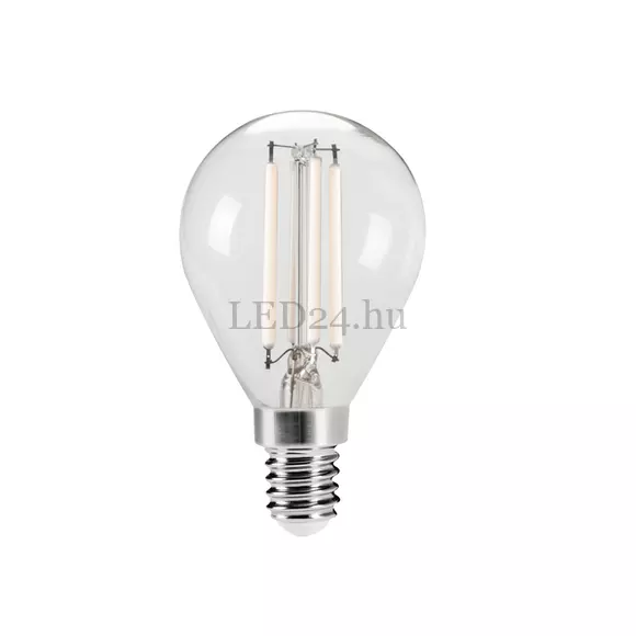 Kanlux XLED White Filament fényforrás, 4,5W, G45, E14, 2700K, meleg fehér, 470 lumen