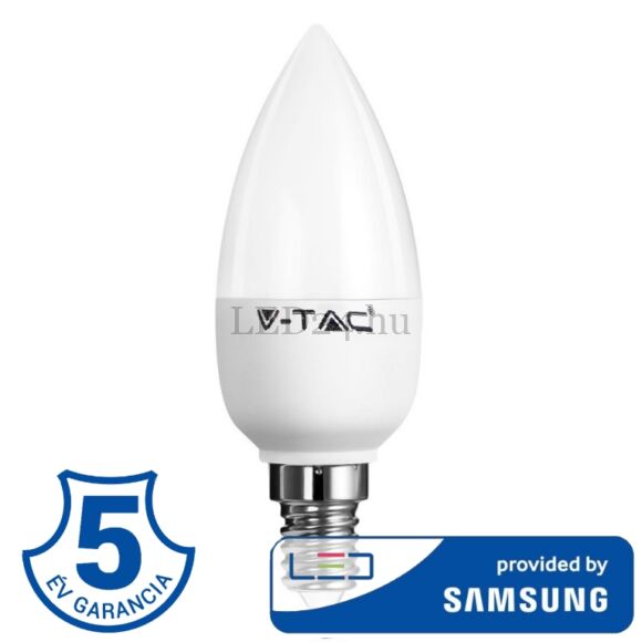 5,5W E14 gyertya forma led lámpa meleg fehér