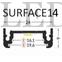 Kép 3/3 - Alu profil "Surface14" led szalaghoz (led szalag beépítéséhez, eloxált alu.)