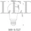 Kép 3/4 - Avide LED Filament Opal Globe, 8,5W, E27, 4000K, NW, természetes fehér, 1050 lumen 