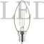 Kép 2/4 - Avide LED White Filament Candle, 4,5W, E14, 330°, NW, 4000K, természetes fehér, 470 Lumen, gyertya, üveg bura