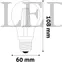 Kép 3/4 - Avide LED White Filament Globe, 8,5W, E27, 330°, WW, 2700K, meleg fehér, 1055 Lumen, üveg bura