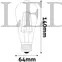 Kép 3/4 - Avide LED White Filament ST64, 8,5W, E27, 330°, WW, 2700K, meleg fehér, 1055 Lumen, üveg bura