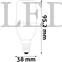 Kép 3/4 - Avide LED Bright Stick izzó, T37, E14, 7W, NW, természetes fehér, 4000K, 806 lumen, IP20