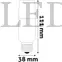 Kép 3/4 - Avide LED Bright Stick izzó, T37, E27, 9,5W, WW, meleg fehér, 3000K, 1055 lumen, IP20