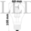 Kép 3/4 - Avide LED Filament Globe 3,8W E27 4000K NW Super High Lumen (806 lumen, természetes fehér)