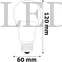 Kép 3/4 - Avide LED Globe A60 11W E27 lámpa, Fényerőszabályzós, meleg fehér, WW, 3000K, 1055 lumen