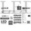 Kép 2/3 - Avide LED PPBK (por- és páramentes) G1 armatúra, 30W, NW, 4000K, Természetes fehér, 4100 lumen, IP65, 120cm