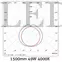 Kép 4/4 - Avide LED PPBK (por- és páramentes) G1 armatúra, 49W, NW, 4000K, Természetes fehér, 6600 lumen, IP65, 150cm, DALI
