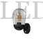 Kép 1/6 - Kanlux Liego EL 28 UP SE B (fekete) cserélhető fényforrású kerti lámpatest, IP44, oldalfalra szerelhető, mozgásérzékelős, PIR
