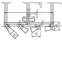 Kép 2/2 - Kanlux Mileno EL-4I ASR-AN lámpatest GU10 foglalattal, fali/mennyezeti, ezüst/réz, beltéri