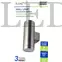 Kép 2/4 - Falra szerelhető lámpatest, króm, IP44, inox (2xGU10, 230V)