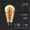 Kép 2/5 - 5W fényerőszabályozható Edison dekor LED izzó (csavart szál LED, E27, filament, meleg fehér (2200K))