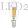 Kép 2/3 - Avide LED Filament Candle 6W E14 360° NW 4000K 806 Lumen, gyertya, üveg bura