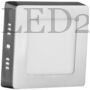 Kép 2/3 - Avide LED Falra Szerelhető Négyzetes Mennyezeti Lámpa, ALU, Szatén Nikkel, 6W, NW, 4000K, 420 lumen