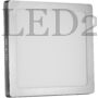Kép 2/3 - Avide LED Falra Szerelhető Négyzetes Mennyezeti Lámpa, ALU, Szatén Nikkel, 24W, NW, 4000K, 2000 lumen, természetes fehér