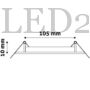 Kép 5/6 - Avide süllyeszthető LED panel méret oldalról