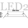 Kép 4/5 - Avide süllyeszthető LED panel méret oldalról