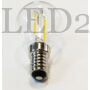 Kép 6/6 - 2W Filament LED izzó  (E14, 250 lumen, meleg fehér, kisgömb)