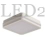 Kép 1/2 - Kanlux Beno led lámpa, 18w, természetes fehér, fehér négyzetes, mozgásérzékelős
