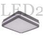 Kép 1/2 - Kanlux Beno led lámpa, 18w, természetes fehér, grafit négyzetes, mozgásérzékelős