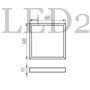Kép 2/3 - Kanlux Blingo RU 38W led panel + ADTR kiemelő keret (backlight, UGR>19, 3800 lumen, 4000K, természetes fehér, 60x60 cm, sugárzási szög 90°) 