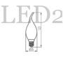 Kép 2/2 - XLED C35T 2,5W-SW Gyertya Spirál LED izzó (E14, 135 lumen, 1800K meleg fehér)
